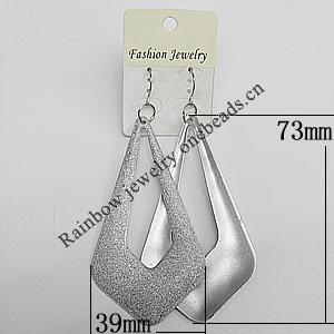 Iron Earring, 73x39mm, Sold by Group