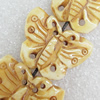 Tibetan Yak Bone Beads, Butterfly 17mm Hole:2mm, Sold by Bag