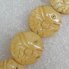 Tibetan Yak Bone Beads, Flat Round 17mm Hole:2mm, Sold by Bag