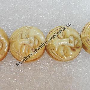 Tibetan Yak Bone Beads, 17mm Hole:2mm, Sold by Bag