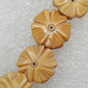 Tibetan Yak Bone Beads, Flower 17mm Hole:2mm, Sold by Bag