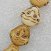 Tibetan Yak Bone Beads, Animal Head 13mm Hole:1.5mm, Sold by Bag