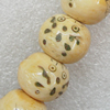 Tibetan Yak Bone Beads, Round 13mm Hole:1.5mm, Sold by Bag