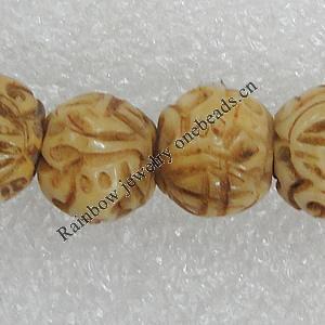 Tibetan Yak Bone Beads, 10mm Hole:1mm, Sold by Bag