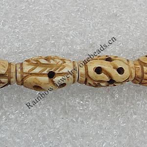 Tibetan Yak Bone Beads, 15x9mm Hole:2mm, Sold by Bag