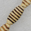 Tibetan Yak Bone Beads, Fluted Oval 10x20mm Hole:2mm, Sold by Bag