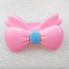 Resin Ring, Bowknot, 50x33mm, Sold by Dozen
