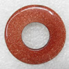 Gold Sand Stone Pendant, Donut, O:34mm I:15mm, Sold by PC