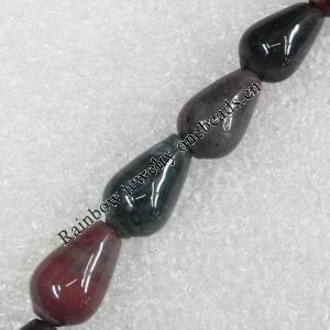 India Agate Beads, Teardrop, 8x13mm, Hole:Approx 1mm, Sold per 15.7-Inch Strand