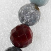 India Agate Beads, Faceted Round, 6mm, Hole:Approx 1mm, Sold per 15.7-Inch Strand