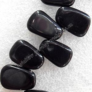 Black Agate Beads, 18x12mm, Hole:Approx 1mm, Sold per 15.7-inch Strand