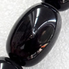 Black Agate Beads, Oval, 20x30mm, Hole:Approx 1mm, Sold per 15.7-inch Strand