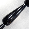 Black Agate Beads, Teardrop, 15x50mm, Hole:Approx 1mm, Sold per 15.7-inch Strand