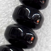 Black Agate Beads, Rondelle, 14x10mm, Sold per 15.7-inch Strand