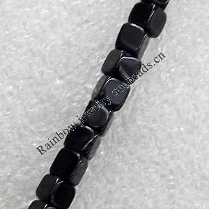 Black Agate Beads, Cube, 4mm, Hole:Approx 1mm, Sold per 15.7-inch Strand