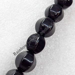 Black Agate Beads, 14mm, Hole:Approx 1mm, Sold per 15.7-inch Strand