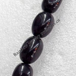 Black Agate Beads, Oval, 12x17mm, Hole:Approx 1mm, Sold per 15.7-inch Strand