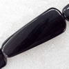 Black Agate Beads, Trapezium, 20x50mm, Hole:Approx 1mm, Sold per 15.7-inch Strand