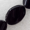Black Agate Beads, Twist Flat Oval, 22x32mm, Hole:Approx 1mm, Sold per 15.7-inch Strand