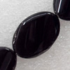 Black Agate Beads, Twist Flat Oval, 22x32mm, Hole:Approx 1mm, Sold per 15.7-inch Strand