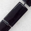 Black Agate Beads, Rectangle, 20x40mm, Hole:Approx 1mm, Sold per 15.7-inch Strand
