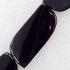 Black Agate Beads, 20x45mm, Hole:Approx 1mm, Sold per 15.7-inch Strand