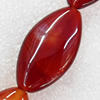 Red Agate Beads, Horse eye, 15x25mm, Hole:Approx 1mm, Sold per 15.7-inch Strand