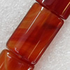 Red Agate Beads, Rectangle, 15x20mm, Hole:Approx 1mm, Sold per 15.7-inch Strand
