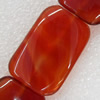 Red Agate Beads, Rectangle, 20x30mm, Hole:Approx 1mm, Sold per 15.7-inch Strand