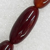 Red Agate Beads, Oval, 12x30mm, Hole:Approx 1mm, Sold per 15.7-inch Strand