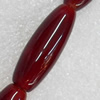 Red Agate Beads, Oval, 15x30mm, Hole:Approx 1mm, Sold per 15.7-inch Strand
