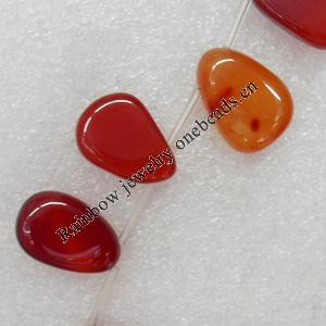 Red Agate Beads, 16x23mm, Hole:Approx 1mm, Sold per 15.7-inch Strand