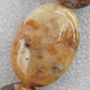 Crazy Agate Beads, Flat Oval, 15x20mm, Hole:Approx 1mm, Sold per 15.7-inch Strand
