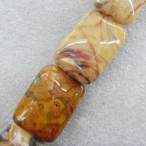 Crazy Agate Beads, Rectangle, 18x25mm, Hole:Approx 1mm, Sold per 15.7-inch Strand
