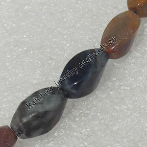 India Agate Beads, 17x8mm, Hole:Approx 1mm, Sold per 15.7-inch Strand