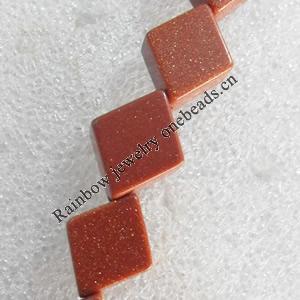 Gold Sand Stone Beads, Diamond, 13x18mm, Hole:Approx 1mm, Sold per 15.7-inch Strand