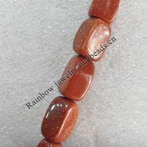 Gold Sand Stone Beads, 12x7mm, Hole:Approx 1mm, Sold per 15.7-inch Strand