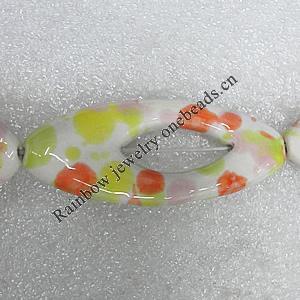 Ceramics Beads, 62x26mm Hole:2mm, Sold by Bag