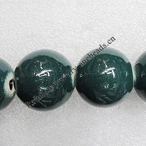 Ceramics Beads, Round 14mm Hole:2mm, Sold by Bag