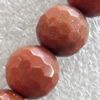 Gold Sand Stone Beads, Round, 6mm, Hole:Approx 1mm, Sold per 15.7-inch Strand