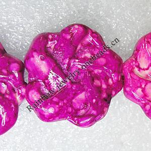 Ceramics Beads, Flower 30mm Hole:2mm, Sold by Bag