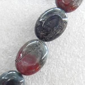 India Agate Beads, Faceted Flat Oval, 15x20mm, Hole:Approx 1.5mm, Sold per 15.7-inch Strand