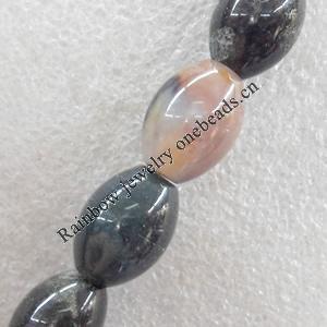 India Agate Beads, Oval, 13x18mm, Hole:Approx 1.5mm, Sold per 15.7-inch Strand