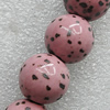 Ceramics Beads, Round 25mm Hole:3.5mm, Sold by Bag