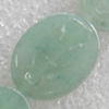 Green Aventurine Beads, Flat Oval, 12x16mm, Hole:Approx 1.5mm, Sold per 15.7-inch Strand