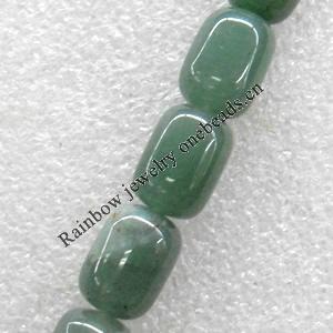 Green Aventurine Beads, Drum, 10x14mm, Hole:Approx 1.5mm, Sold per 15.7-inch Strand