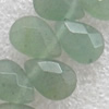 Green Aventurine Beads, Faceted Teardrop, 12x8mm, Hole:Approx 1mm, Sold by PC