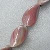 Ceramics Beads Plated AB, Twist Flat Oval 31x19mm Hole:2.5mm, Sold by Bag