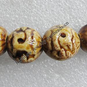 Ceramics Beads, Round 16mm Hole:2mm, Sold by Bag