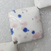 Ceramics Beads, Diamond 35mm Hole:2mm, Sold by Bag